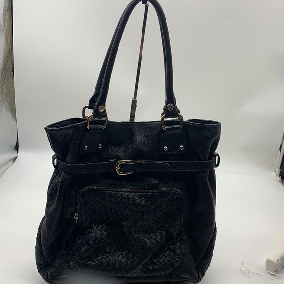 Elliot Lucca Black Leather Handle Bag. BP1634A - Picture 3 of 14